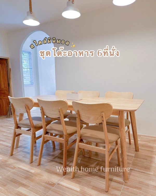 โต๊ะ180ซม.+เก้าอี้ CB 6 ที่นั่ง - Image 14