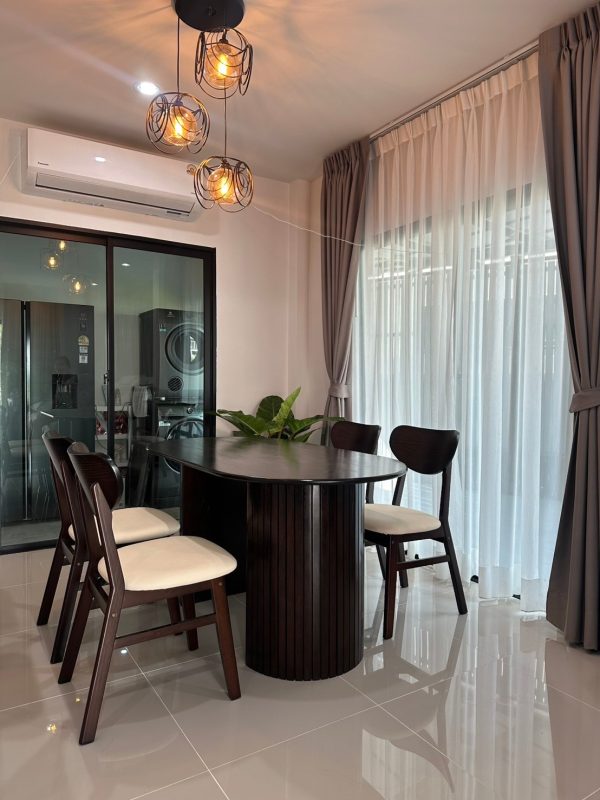 โต๊ะระแนง150ซม.+เก้าอี้CB 4 ตัวหนัง - Image 6